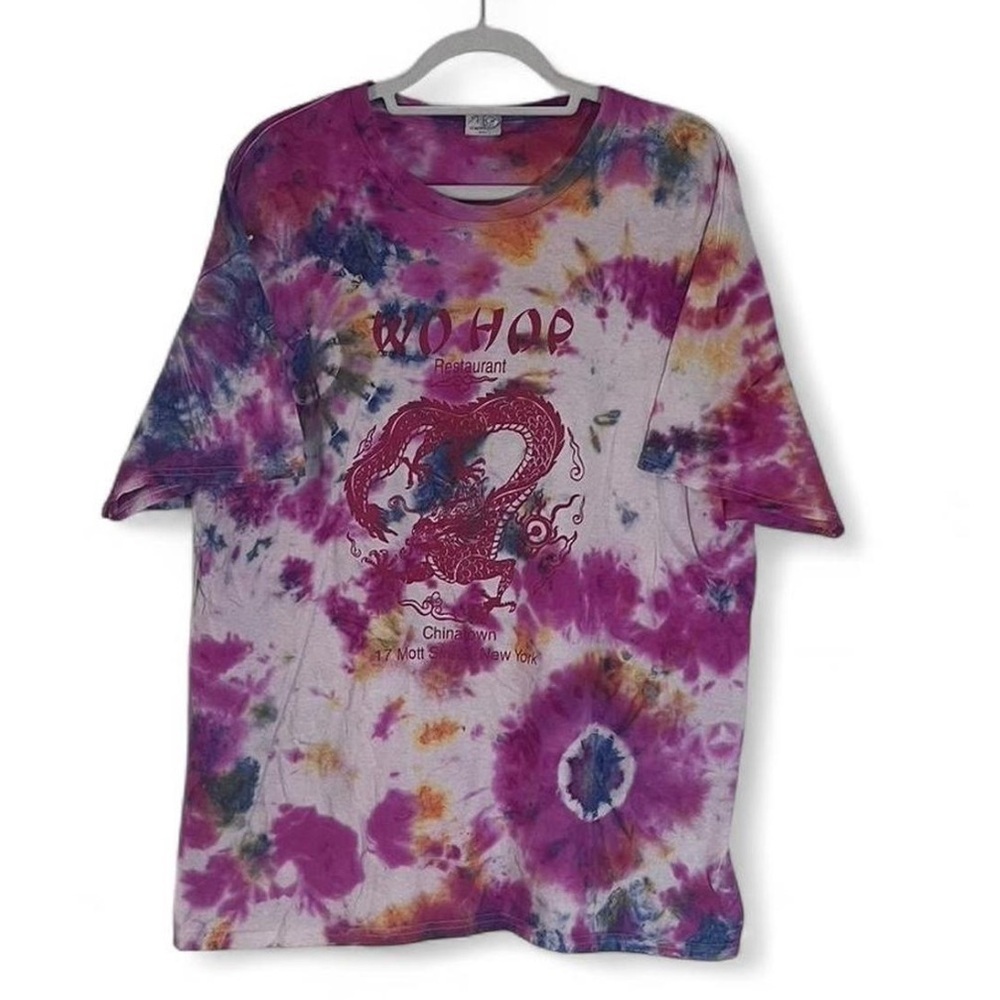 Unique Tie-Dye Dragon New York City Chinese Restaurant Shirt